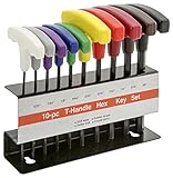 Grizzly H0488 10-Piece T-Handlee Hex Key Sets, SAE