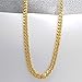 TUOKAY 18K Faux Gold Chain Necklace Chocker, 90s Punk Style Costume Jewelry, Hip Hop Turnover Chain (18 inches, 10mm)