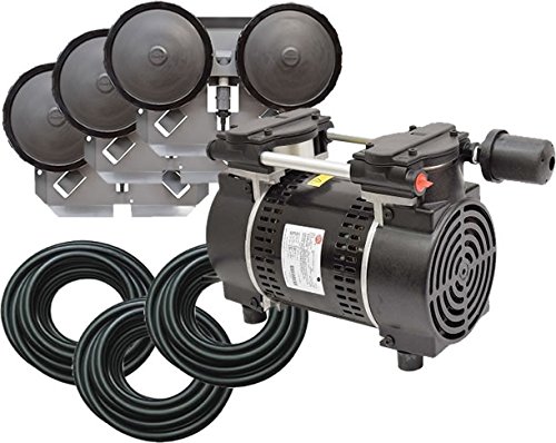 EasyPro 3/4 HP PA83W Stratus SRC Gen2 Rocking Piston Pond Aeration Kit Includes Tubing and Diffusers