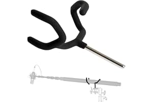 HAHAWALKER Metal Microphone Boom Pole Support Holder for C-Stands and Mic Stands,Non-Slip Matte Cradle Mount for Mic and Audio Equipment Fits Grip Head