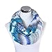 Lucky Leaf Women Lightweight Cozy Infinity Loop Scarf with Various Artist Print (Turquoise)