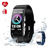 WELTEAYO Fitness Tracker with Heart Rate Monitor Fitness Watch Activity Tracker 1.14 Inch Color Screen Pedometer Blood Pressure Monitor Sleep Monitor IP67Waterproof Smart Watch for Android and iPhone