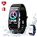 WELTEAYO Fitness Tracker with Heart Rate Monitor Fitness Watch Activity Tracker 1.14 Inch Color Screen Pedometer Blood Pressure Monitor Sleep Monitor IP67Waterproof for Android and iPhone (Black)