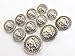 11 Pieces Vintage Antique Metal Blazer Button Set (weighty) - 3D Lion Head - for Blazer, Suits, Sport Coat, Uniform, Jacket (Silver)