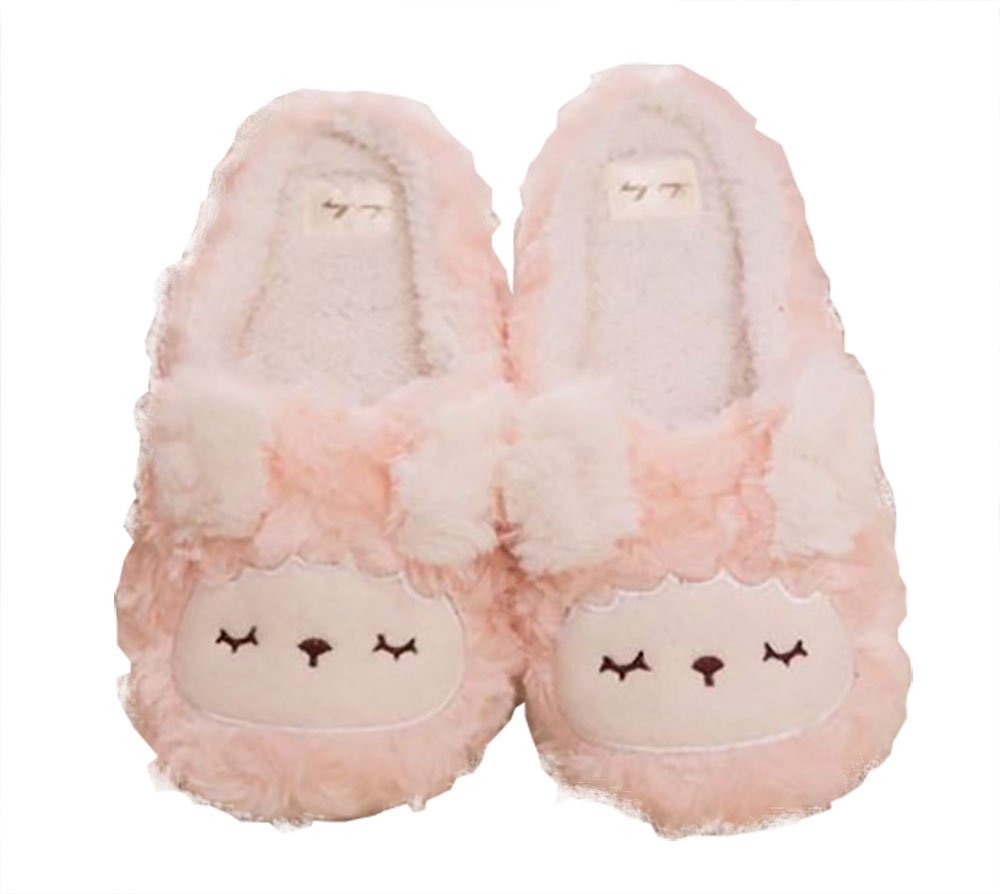 TOKYO-T Womens Animal Slippers Sleeping Sheep Fuzzy Room Shoes Size 7