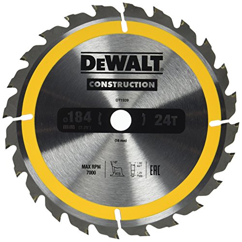 DeWalt DT1939-QZ Construction Circ Saw Blade, Yellow, 184 x 16 mm