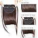 Liyate New Fashion Straight Hair Bangs Fringe Clip in Hair Extensions 1 piece (2 clips) Synthetic Hair (clip bangs, Jet Black)