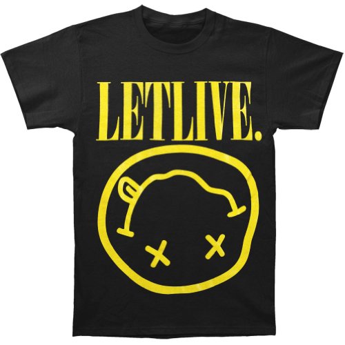 Authentic LETLIVE Nirvana Upside Down Smiley Face Logo T-Shirt 2XL NEW