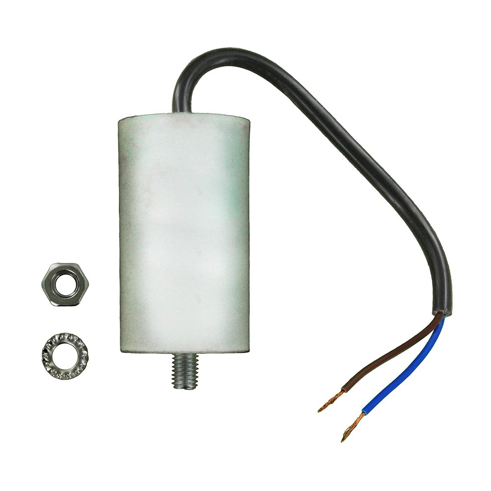 Paxanpax Universal Capacitor with 19 cm Cable Connectors, 20 µF/20 MFD, 450 VAC