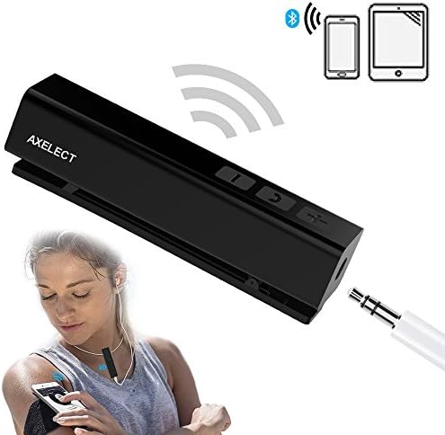 Lightning to 3.5mm Headphone Jack Adapter, AXELECT Lightning to Headphone Jack Adapter Through Bluetooth 4.2, Bluetooth Receiver with Clip Design for iPhone X/8/8 Plus/7/7 Plus