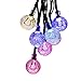 Y-ZONE Outdoor Solar Powered Crystal Ball String Lights 21ft 30 LED 8 Modes Multi Color Waterproof Decorative Christmas Fairy Globe Lighting for Indoor Party Garden Tree Fence Patio Wedding Decoration