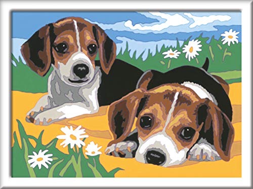 Ravensburger Malen nach Zahlen 28329 - Jack Russel Welpen - Für Kinder ab 7 Jahren, Yellow – Bild 6
