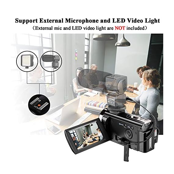 Video Camera Camcorder with Remote Control, Aasonida YouTube Camera