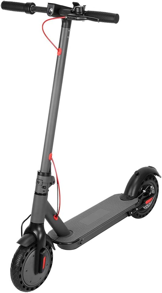 PULNDA Electric Scooter, 350W Motor Adult Electric Scooter with 8.5" Tires LED Headlight & Display, Up to 15.5 MPH Folding Electric Scooter for Commute and Travel