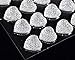 CraftbuddyUS CB67CL- 24pcs 3D Self Adhesive Clear Diamante Rhinestone Bubble Heart Gems