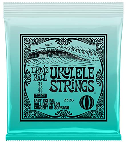 【正規品】 ERNIE BALL 2326 ウクレレ弦 ナイロン製 UKULELE BALL END NYLON STRINGS BLACK ブラック
