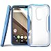 Moto X Case, SUPCASE [Unicorn Beetle Series] for All New Motorola Moto X (2nd Gen.) Phone 2014 Release, Premium Hybrid Bumper Case (Frost Clear/Blue) - Not Fit Moto X Phone (1st Gen.) 2013 Release