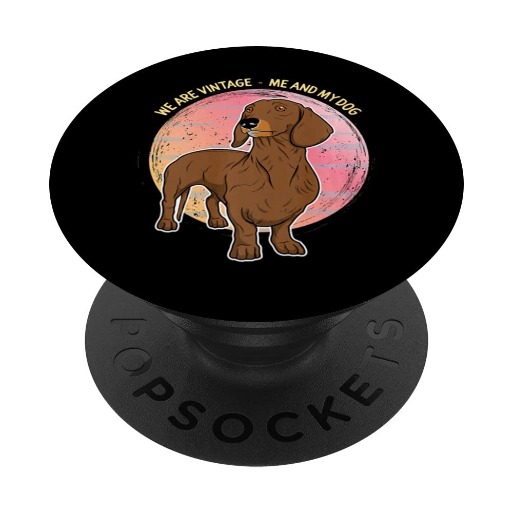 Lovely dog holder dog lover best dog mom dachshund wiener PopSockets Swappable PopGrip