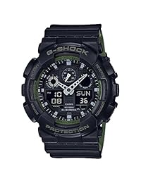 Casio G-Shock ga100l-1 a ??de los hombres antimagnético negro y verde resina reloj