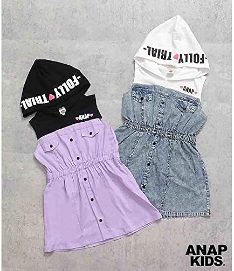 Amazon アナップキッズ ガール Anap Kids Girl ノースリーブドッキングワンピース Bl S ワンピース チュニック 通販