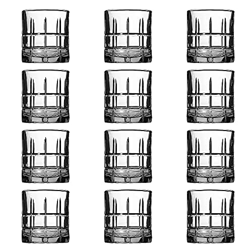 Anchor Hocking Manchester Rocks Old Fashioned Whiskey Glasses, 10.5 oz