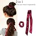 Aileam 9 PCS Hair Scrunchies Bow Velvet Elastics Hair Ties Scrunchy Hair Bands Vintage Aceessories Ponytail Holder for Women Girls