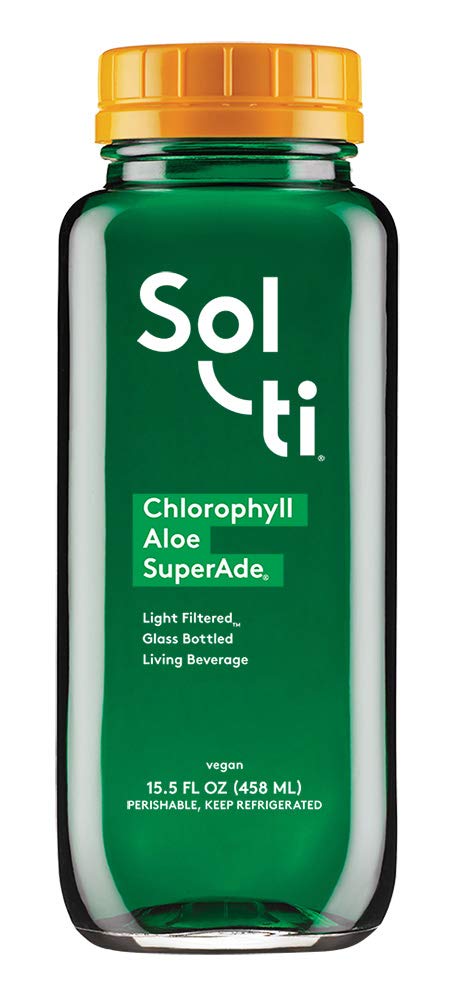Sol-ti Chlorophyll Aloe SuperAde Organic Cold Pressed Juice - Refreshing Nutrient-Rich Beverage, 9PK