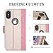 BeePole iPhone X Wallet Case, iPhone 10 Case with Card and Cash Slot - PU Leather Flip Case Cover for Apple 5.8