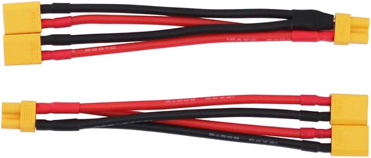 BDHI 2pcs XT30 Parallel Battery Connector 2-Male to 1-Female Adapter Cable for RC Multicopter Quadcopter(B139-2) - Image 3