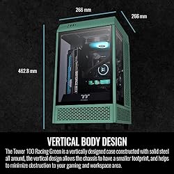 Thermaltake Tower 100 Racing Green Edition Tempered