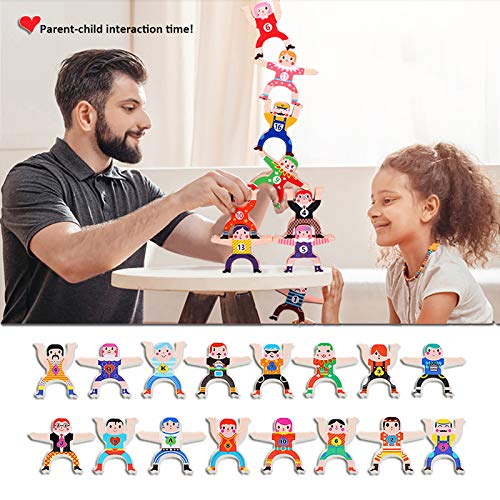 ABCaptain Hercules Stacking Blocks Game, Plastic Balancing Acrobatic Troupe Interlock Toy Gift