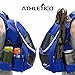 Athletico Power Shot Disc Golf Backpack | 20+ Disc Capacity | Pro or Beginner Disc Golf Bag | Unisex Design (Blue)