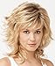 Kaleiss Women's Wigs Blonde Medium Length Wavy Layered Hair Synthetic Full Wigs With Bangs