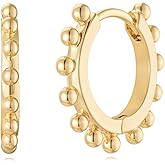 MYEARS Women Earrings Gold Huggie Hoop 14K Small Simple Hypoallergenic Everyday Jewelry