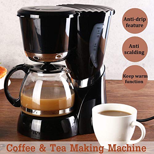 GNLIAN HUAHUA Kaffeemaschine. Elektrische Kaffeemaschine Maschine Tee Drip Kaffeemaschine GlasCarafe Haupttee… – Bild 4
