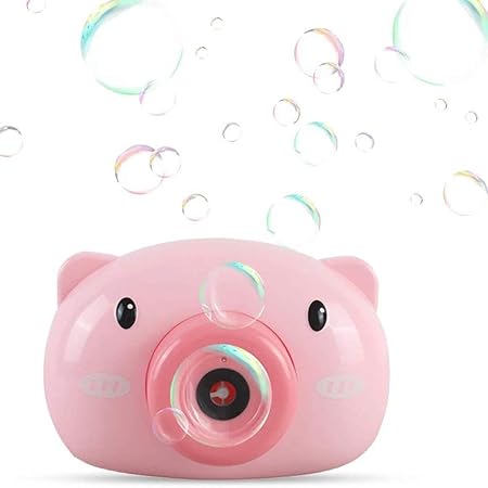 Amazon ライフ小屋 カメラ型シャボン玉 豚 しゃぼん玉発生機 電動 玉製造機 バブルマシーン シャボン玉 子供用カメラ 子供 おもちゃ 誕生日 アウトドア 外遊び パーティー シャボン玉セット おもちゃ