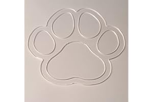 YUXUANISH Dog Paw Print Tray,Inlay Acrylic Router Template,Charcuterie Board Template,Acrylic Templates for Woodworking Charcuterie (7''x7'')