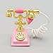 Odoria 1/12 Miniature Rotary Telephone Dollhouse Decoration Accessories, Pink