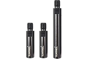 TUNTROL 5/8"-11 Thread Rotary Extension Shaft Set, 5" & 3" & 3" Aluminum Connecting Rod Extender for Car Polisher, Angle Grinder, Backing Plate