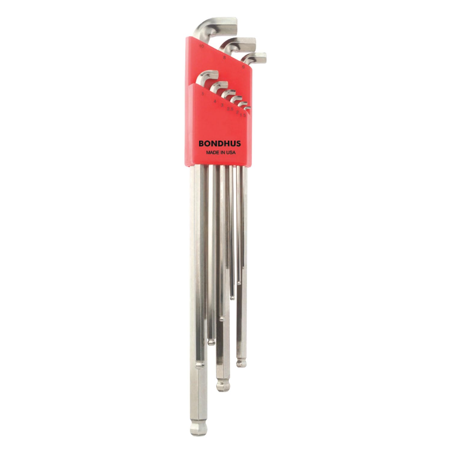 Bondhus SBLX9B BRITEGUARD Stubby Long Series BALLEND Hexagon Key Set 1.5MM-10MM, 16799, PROTANIUM Precision HIGH Torque Steel