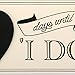 WINOMO Wooden Heart Wedding Sign Countdown Chalkboard with 
