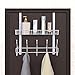 NEX Over The Door Coat Hook Organizer Bathroom Towel Hanging Rack, White(D012A)