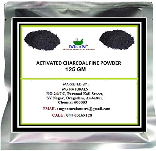 ACTIVATED CHARCOAL FINE POWDER 125 GM - SKIN CARE - FACE MASK - EXFOLIATOR - BRIGHTENING - UNDERARMS DARK REMOVAL