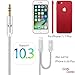 UNOOE iPhone 8/7 AUX Cord and Charger Adapter for Car Braided Lightning to 3.5mm Audio Jack AUX Cable for iPhone 8/8 Plus / 7/7 Plus to Car/Home Stereo Speaker Headphone iPad iPod (Silver)