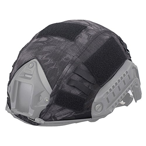 Rumfo Tactical Series Airsoft Paintball Hunting Shooting Gear Combat Fast MH/ PJ Helmet Cover (Black python pattern)