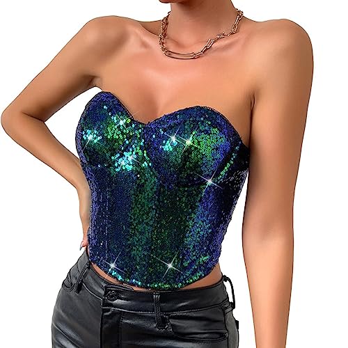 White Strapless Button-Down Corset Cinched Tube Top