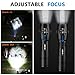 Beike S116A Ultra Bright LED Tactical Flashlights, Zoomable Adjustable Focus 5 Modes Water Resistant Handheld Light with Rechargeable Battery, Charger, Headlamp, Rotatable Bike Mount and Holster