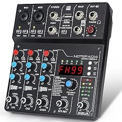 4 Channel Audio Mixer with 99 Sound Effects for