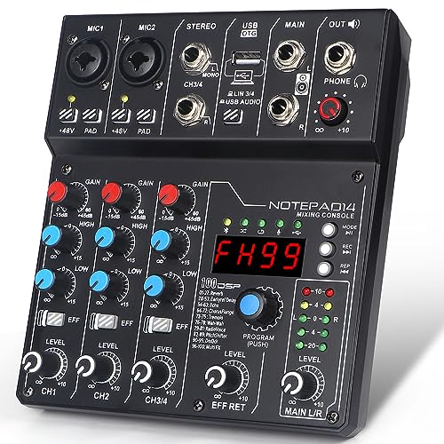 4 Channel Audio Mixer with 99 Sound Effects for