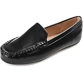 Journee Women's Comfort Halsey Loafer Black PU, 9